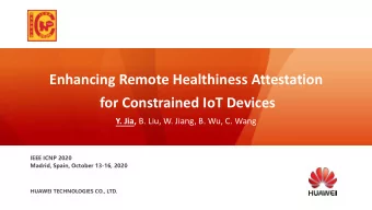 for Constrained IoT Devices Y. Jia, B. Liu, W. Jiang, B. Wu, C. Wang  IEEE ICNP 2020  Madrid,