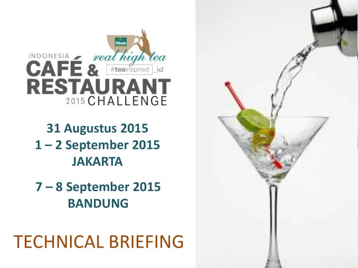 technical briefing