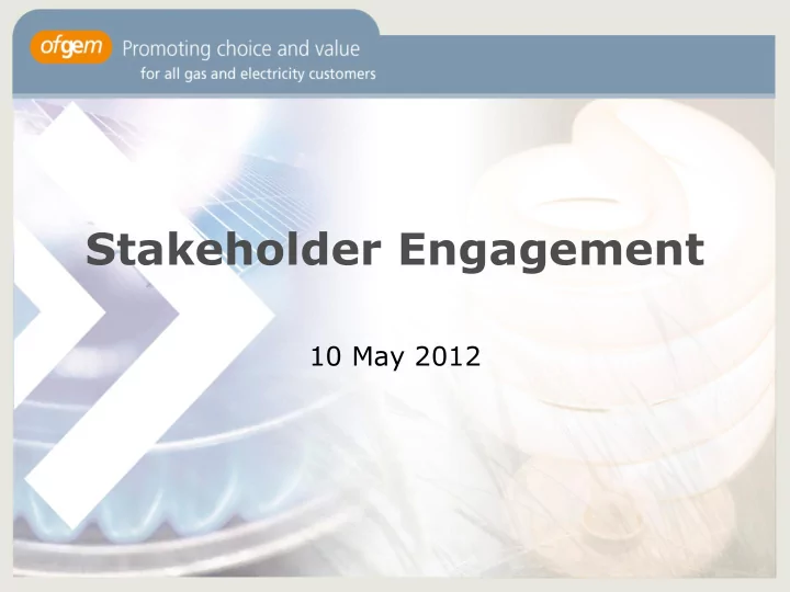 stakeholder engagement