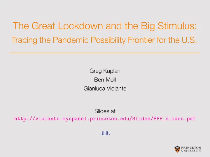 the great lockdown and the big stimulus