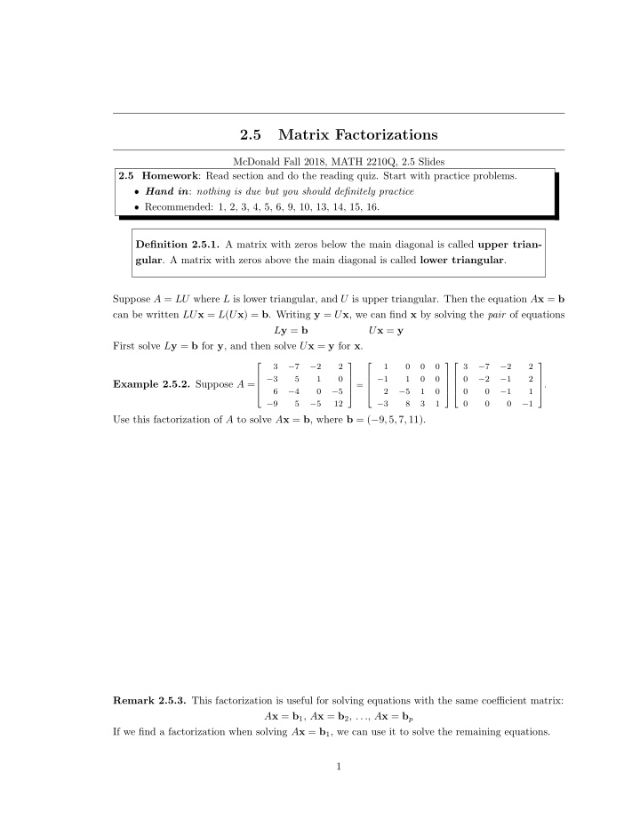 2 5 matrix factorizations