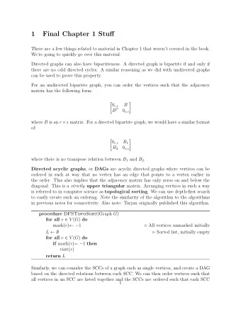 1  Final Chapter 1 Stuff  There are a few things related to material in Chapter 1 that werent