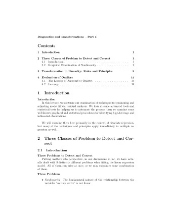 Contents  1  Introduction  1  2  Three Classes of Problem to Detect and Correct  1  2.1