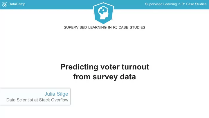 predicting voter turnout from survey data