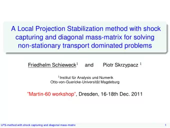 A Local Projection Stabilization method with shock  capturing and diagonal mass-matrix for solving