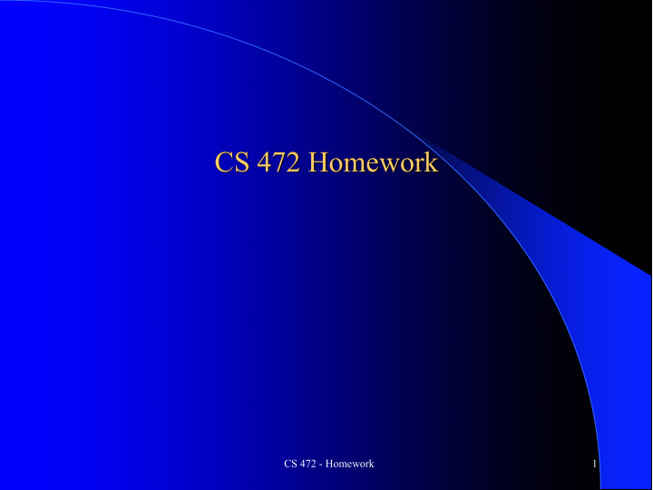 cs 472 homework