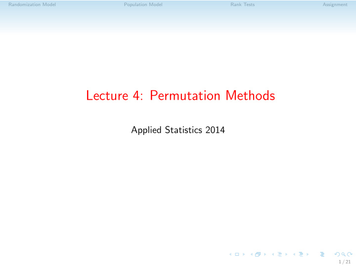 lecture 4 permutation methods