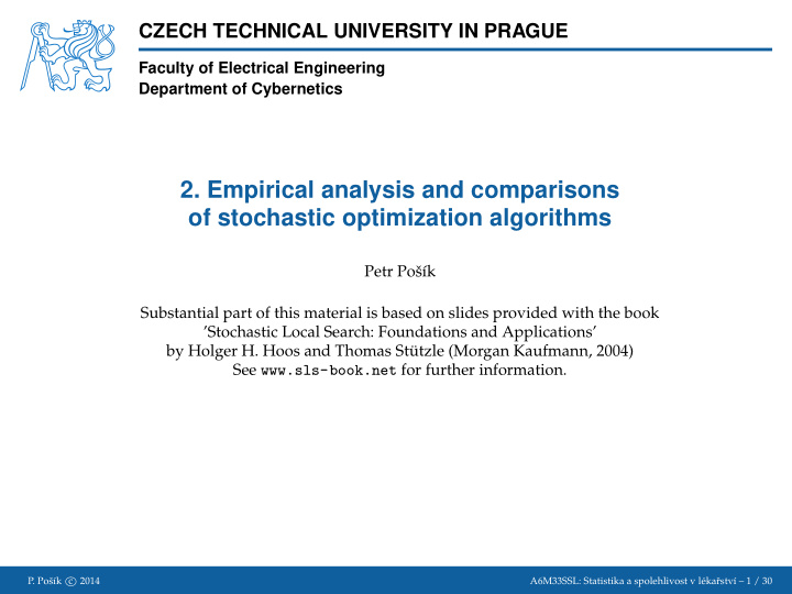 2 empirical analysis and comparisons of stochastic