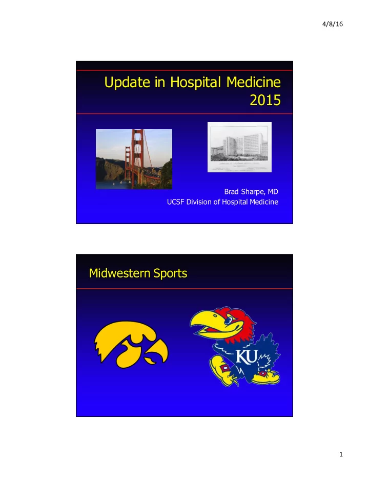 update in hospital medicine 2015