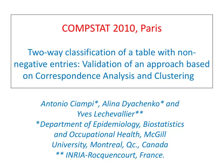 compstat 2010 paris
