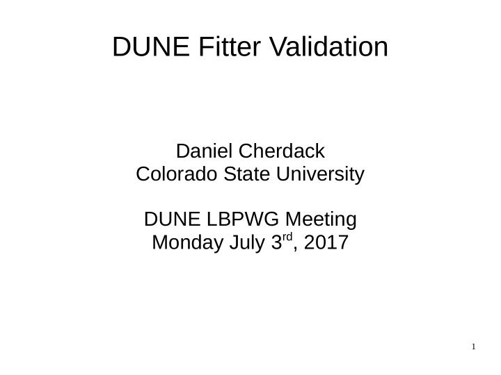 dune fitter validation
