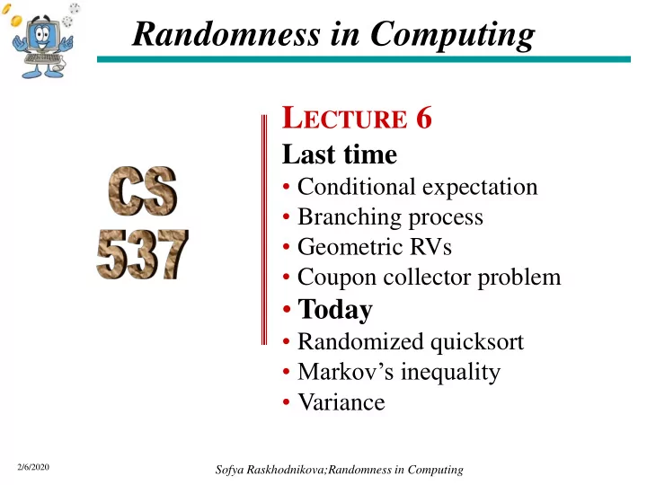 randomness in computing