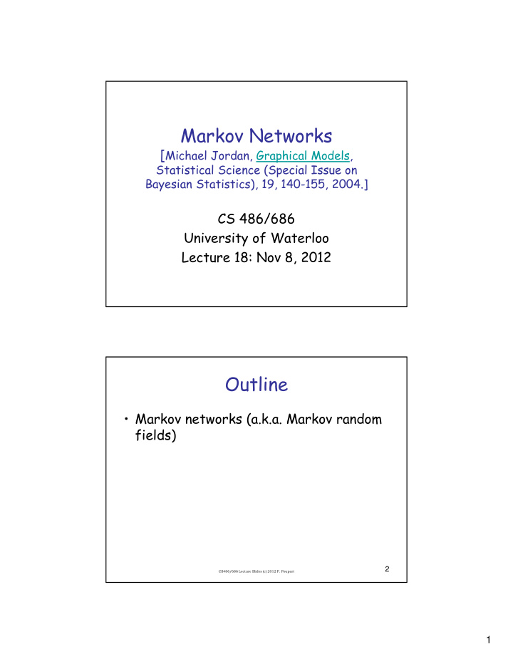 markov networks