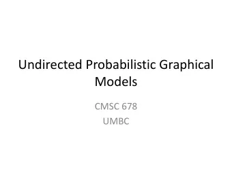 Models  CMSC 678  UMBC  Announcement 1: Progress Report on  Project Due Monday April 16 th , 11:59