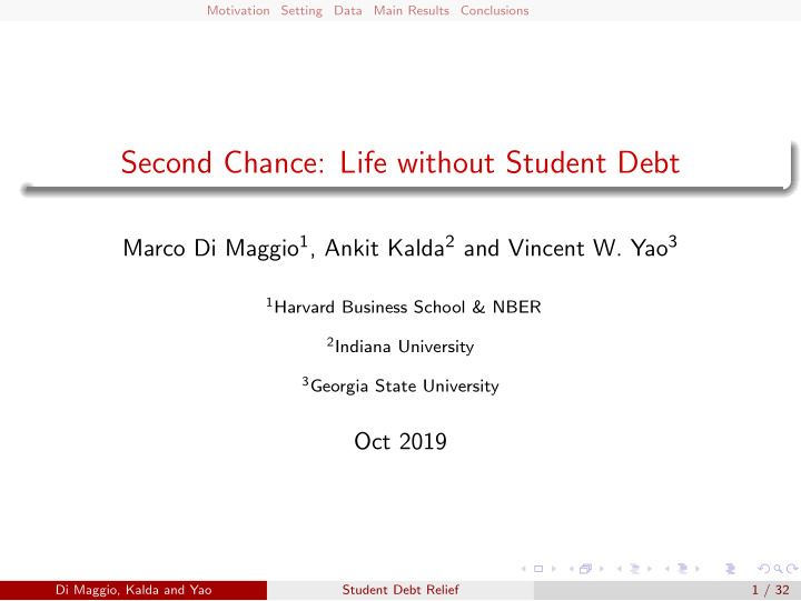 second chance life without student debt