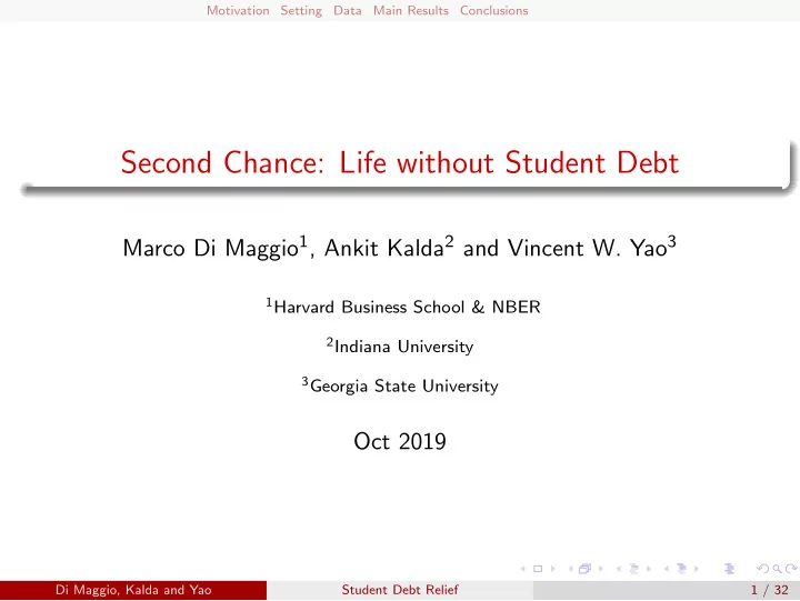 second chance life without student debt