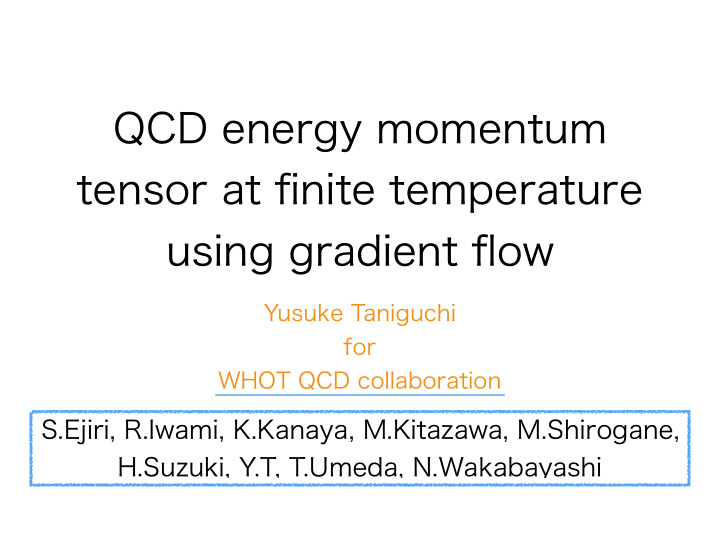 qcd energy momentum tensor at finite temperature using