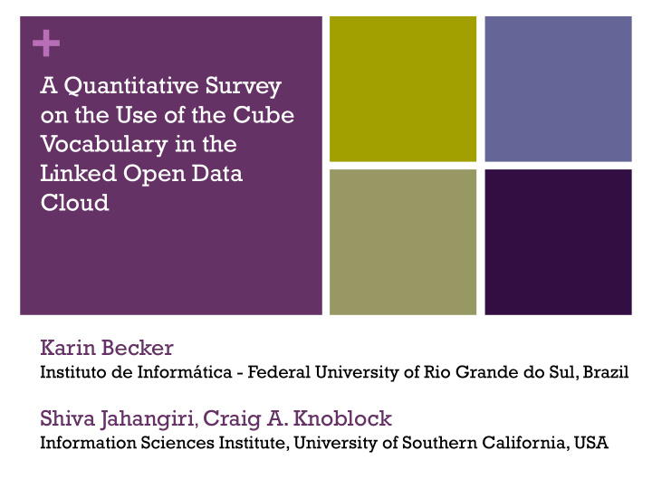 a quantitative survey on the use of the cube vocabulary