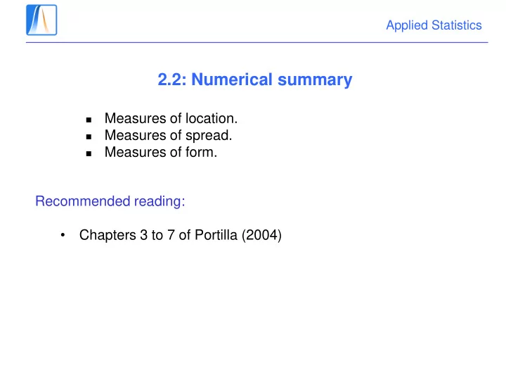 2 2 numerical summary