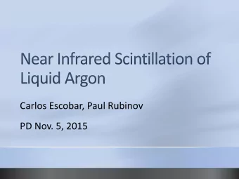 PD Nov. 5, 2015  1. Motivations for this study  2. History and Background  3. Recent investigations