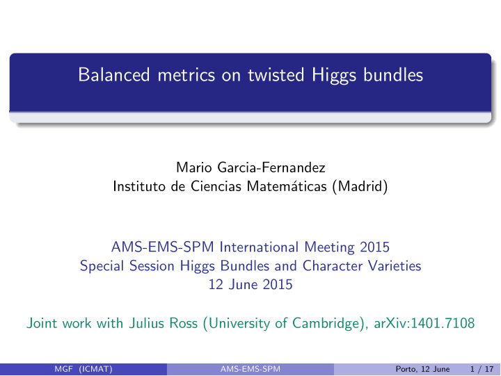 balanced metrics on twisted higgs bundles