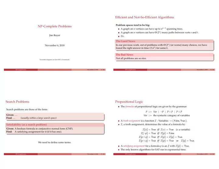 efficient and not so efficient algorithms