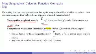 More Subgradient Calculus: Function Convexity  first  Following functions are again convex, but