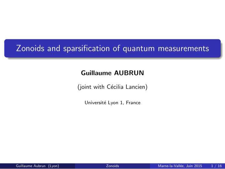 zonoids and sparsification of quantum measurements