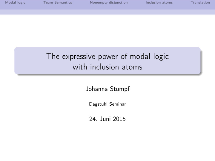 the expressive power of modal logic with inclusion atoms