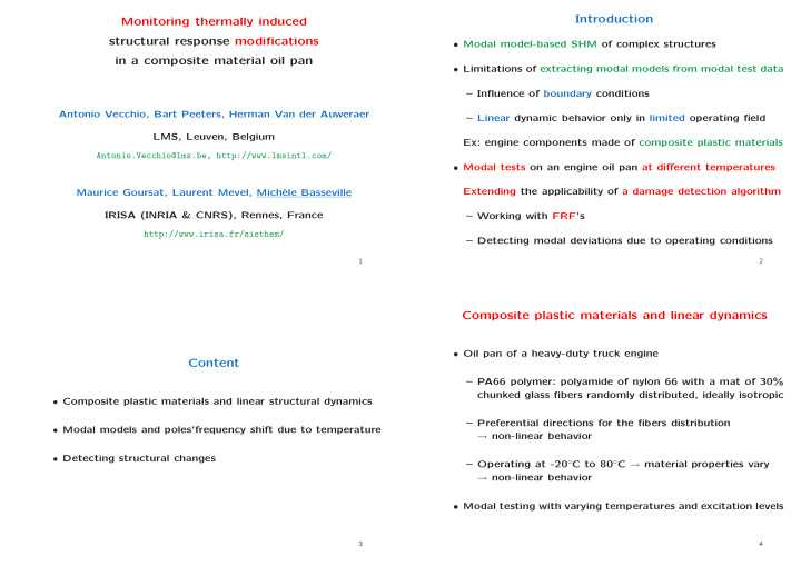 introduction monitoring thermally induced structural