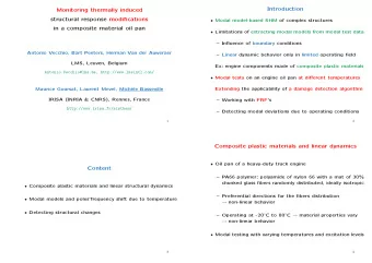 Introduction  Monitoring thermally induced  structural response modifications  Modal model-based