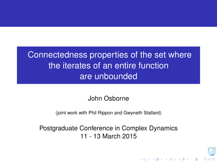 connectedness properties of the set where the iterates of