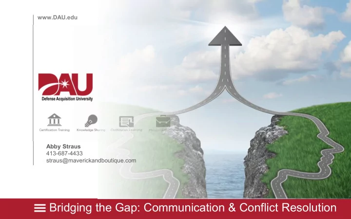 bridging the gap communication conflict resolution