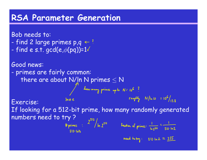 rsa parameter generation