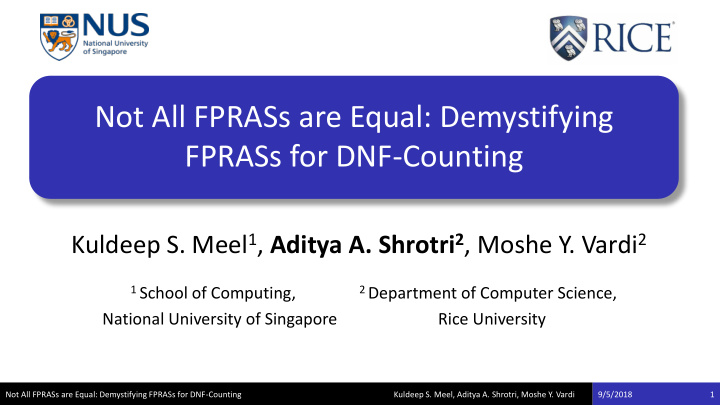 fprass for dnf counting