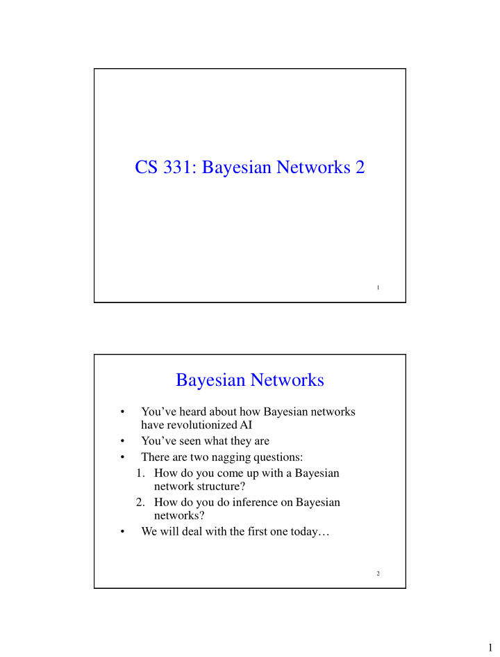 cs 331 bayesian networks 2