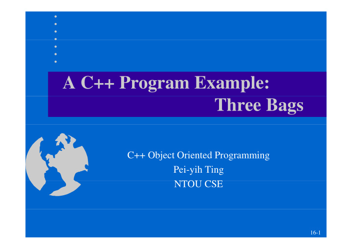 a c program example three bags