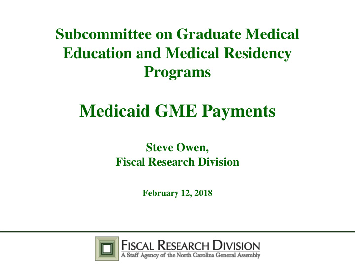 medicaid gme payments
