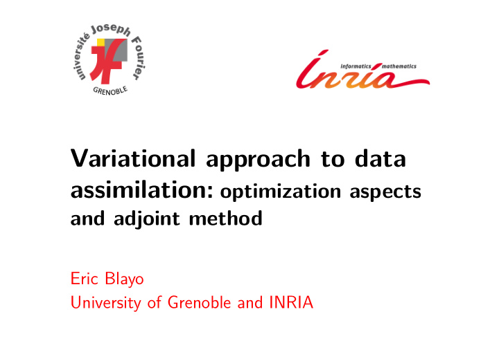 variational approach to data