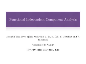 Germain Van Bever (joint work with B. Li, H. Oja, F. Critchley and R.  Sabolova)  Universit de