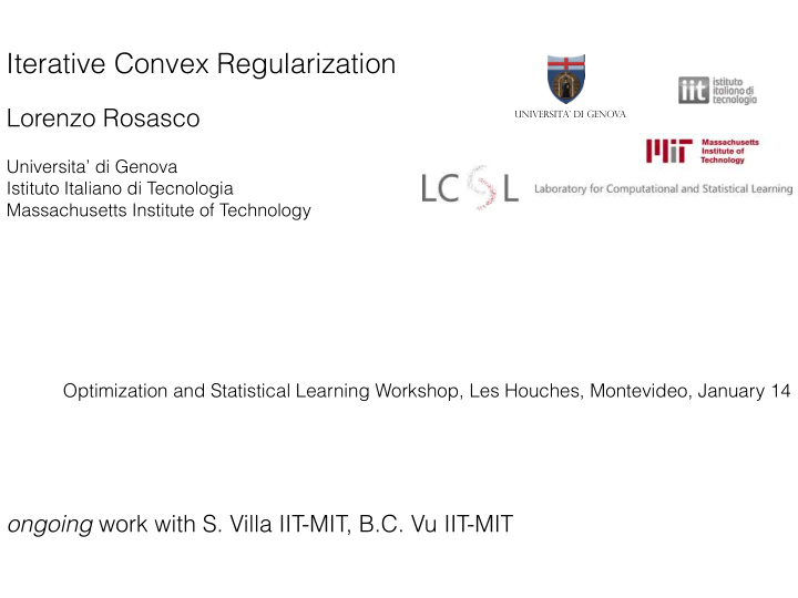 iterative convex regularization