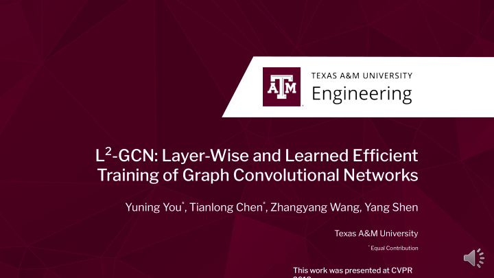 l 2 gcn layer wise and learned efficient training of