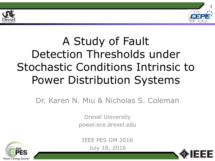 a study of fault detection thresholds under stochastic