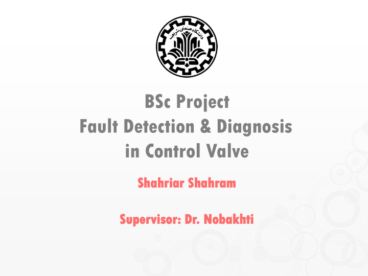 fault detection diagnosis
