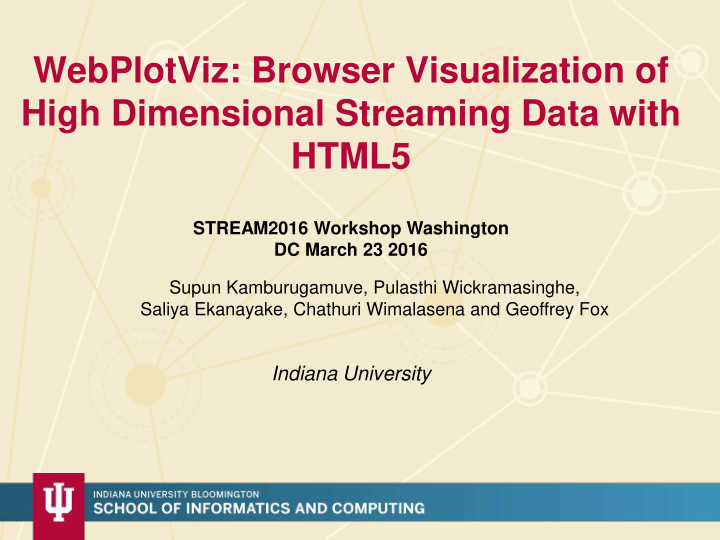 webplotviz browser visualization of high dimensional