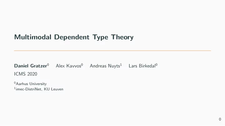 multimodal dependent type theory