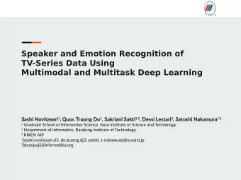 Speaker and Emotion Recognition of  TV-Series Data Using  Multimodal and Multitask Deep Learning