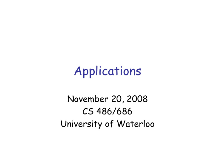 applications