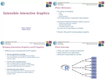 Extensible Interactive Graphics  data  models  (static) graphics  but is less strong in
