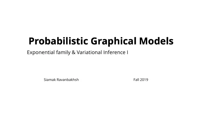 probabilistic graphical models probabilistic graphical